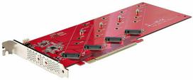 Startechcom „StarTech QUAD M.2 PCIE X16 SSD“ adapteris / su bifurkacija PCIE 4.0