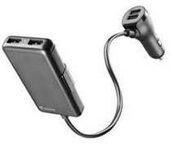 Cellular Line Įkroviklis Įkroviklis samochodowa Cellularline s 4 x USB, 7.2 A, juoda