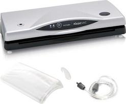 „Magic Vac MagicVac FUTURA“ automatinis sandariklis – juostelių vakuuminis pakavimo įrenginys maistui – plėvelei ir indams + 5 dideli maišeliai + pjaustytuvas + žarna indams