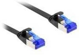 Delock Delock - Patch-Kabelis - RJ-45 (M) zu RJ-45 (M) - 1 m - 4.5 mm - S/FTP - CAT 6a - halogenfrei, be Haken - Juodas