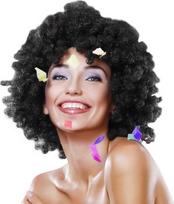 GoDan Mega afro juodas perukas - 1 vnt