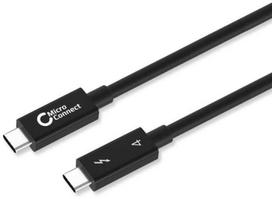 Kabelis USB MicroConnect Thunderbolt - USB-C 0.5 m Juodas (TB4005)