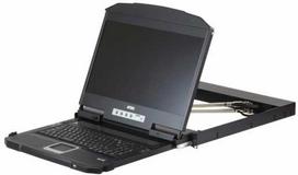 Valiklis Konsolė KVM Aten ATEN CL3800NW Konsolė KVM USB HDMI DVI VGA su podwójną szyną, układ FR