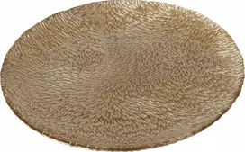 Boltze Bolze Dekoratyvinė lėkštė stiklinis RUDAS, Ø 21 cm