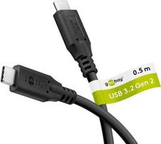 Kabelis USB Goobay USB-C - USB-C 0.5 m Juodas