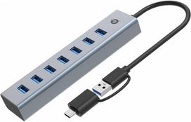 USB ŠAKOTUVAS „Conceptronic“ „Conceptronic HUBBIES21G“ koncentratorius USB 3.2 Gen 1 (3.1 Gen 1) A tipo 5000Mbit/s Pilka
