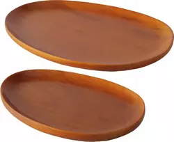 Boltze Rinkinys mediniai padėklai TORIN, 20-29 cm