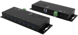 „Exsys EXSYS EX-1188HMS-3“ 7 prievadų USB 3.2 Gen1 metalinis šakotuvas su 15KV ESD viršįtampių apsauga