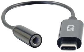 Adapteris USB C2G USB-C - Jack 3.5mm Juodas (54426)