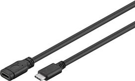 Kabelis USB MicroConnect USB-C - USB-C 0.5 m Juodas (USB-C 3.2 Gen 1 Extension)