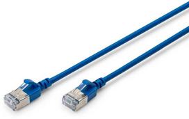 Digitus CAT 6A klasa Ea, F/FTP, skrętka patch, Cu, LSZH, AWG 32/7, ilgis: 1,5 m, mėlyna