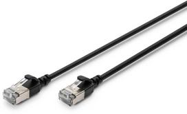 Digitus CAT 6A klasa Ea, F/FTP, skrętka patch, Cu, LSZH, AWG 32/7, ilgis: 1,5 m, juoda