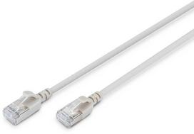 Digitus CAT 6A klasa Ea, F/FTP, skrętka patch, Cu, LSZH, AWG 32/7, ilgis: 0,3 m, pilka