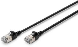Digitus CAT 6A klasa Ea, F/FTP, skrętka patch, Cu, LSZH, AWG 32/7, ilgis: 0,3 m, juoda