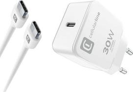 Įkroviklis Cellular Line įkroviklis USB-C Apple 30W PD Baltas (ACHIPHKITC2CPD30WW)