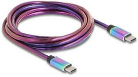 „Delock“ USB kabelis USB-C - USB-C 2 m, daugiaspalvis (81116)