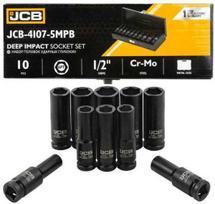 Smūginių sukimo galvučių komplektas JCB 4107-5MPB; 1/2''; 10-24 mm; 10 vnt.