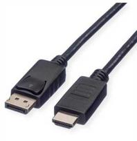 Digitus ROLINE RM Kabelis DisplayPort, DP - HDTV, M/M, juoda, 2 m
