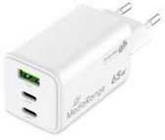 Įkroviklis MediaRange MRMA116-2 GaN 1x USB-A 2x USB-C 65W