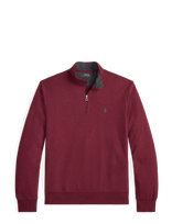 Polo Ralph Lauren - Luxury Jersey Quarter-Zip Pullover - Megztinis - Burgundiška splava
