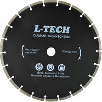 Geko deimantinis diskas 300x8x25,4 mm segmentinis L-TECH juodas (G00227)