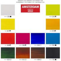 Akriliniai dažai - Talens - AMSTERDAM - 12 spalvų rinkinys - 6 x 20 ml - Atsparus vandeniui