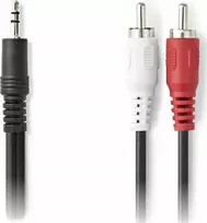 Kabelis Nedis 3.5mm 2 x RCA 10 m (CAGL22200BK100)