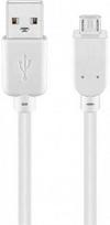 USB kabelis Goobay USB-A – micro-B 3 m Baltas (RB96194)