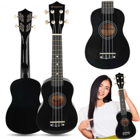 Luna Guitars SUPRIMO UK21 BK sopraninė ukulelė, 21", juoda, medinė