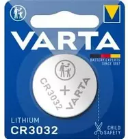Varta CR3032, Vienkartinė baterija, CR3032, Šarminė, 3 V, 1 vnt., Plienas