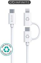 Kabelis USB eStuff ES600170 1 m USB C do USB C/Lightning Baltas