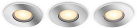 Philips Hue Baltas Amb. Adore Einbausp rund sidabrinis 3x350lm DS