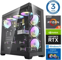 Stacionarus kompiuteris INTOP AQUA Ryzen 5 7600X 32GB DDR5 1TB SSD M.2 NVME+2TB RTX5070Ti 16GB WIN11 (RW41800WH)