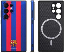 Ocpc FC Barcelona dėklas, skirtas Samsung Galaxy S24 Ultra, magnetinis dėklas, MagSafe OCFCBMCS24UBG BG