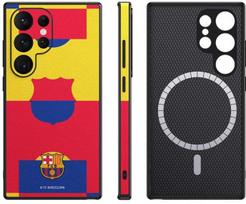 Ocpc FC Barcelona dėklas, skirtas Samsung Galaxy S24 Ultra magnetinis dėklas MagSafe OCFCBMCS24USP SP