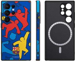 Ocpc FC Barcelona dėklas, skirtas Samsung Galaxy S24 Ultra magnetinis dėklas MagSafe OCFCBMCS24USP SP