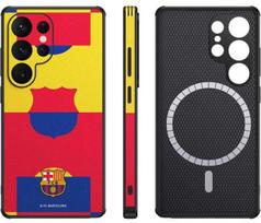 Ocpc FC Barcelona dėklas, skirtas Samsung Galaxy S25 Ultra magnetinis dėklas MagSafe OCFCBMCS25UMF MF
