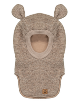 Mikk-line - Airwool Balaclava W Ears - Balaklava - Smėlio