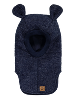 Mikk-line - Airwool Balaclava W Ears - Balaklava - Tamsiai mėlyna