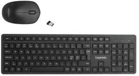 Klaviatūra eSTUFF GLB212011-NORDICCOMBO, belaidė, USB, membraninė, QWERTY, juoda, su pele