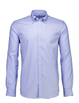 Lindbergh Black - 1927: Pinpoint Oxford Shirt Wf L/S - Oksfordo marškiniai - Mėlyna
