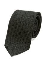 Lindbergh - Unlined Grenadine Tie 7,5 Cm - Kaklaraištis - Juoda