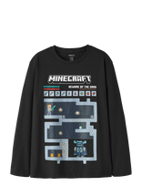 Name It - Nkmar Minecraft Ls Nreg Top Box Noos Bfu - Ilgarankoviai marškinėliai - Juoda