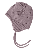Name It - Nbfwrilla Bow Wool Knit Hat - Žieminė kepurė - Rožinė