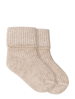 MarMar Copenhagen - Newborn Socks 2-Pack - Kūdikių kojinės - Smėlio