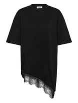 Soaked - Sljina Lace Tee - Marškinėliai trumpomis rankovėmis - Juoda