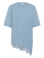 Soaked - Sljina Lace Tee - Marškinėliai trumpomis rankovėmis - Mėlyna