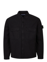 Stone Island - Stretch Organic Cotton Twill Overshirt - Lengva striukė - Juoda