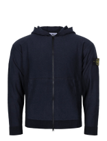 Stone Island - Zip Up Hooded Sweatshirt - Džemperis - Tamsiai mėlyna