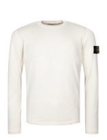 Stone Island - Roundneck Pullover - Apvalios apykaklės megztinis - Balta